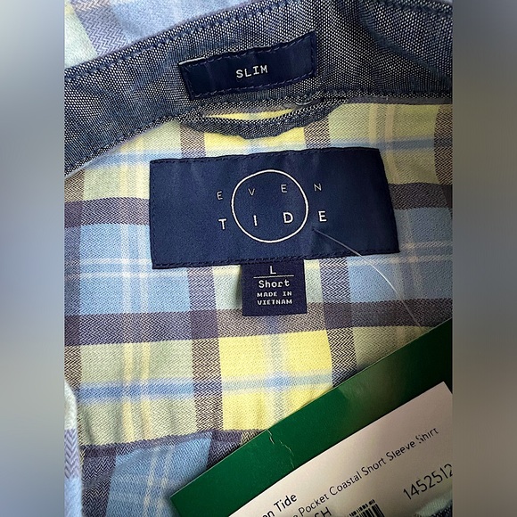 🆕 Even Tide Shor One Pocket Coastal Shirt - Picture 12 of 15